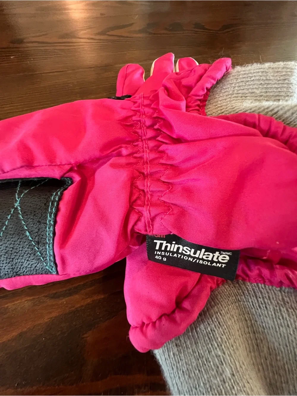 Girls Pink Winter Gloves Thinsulate Size 4-6x